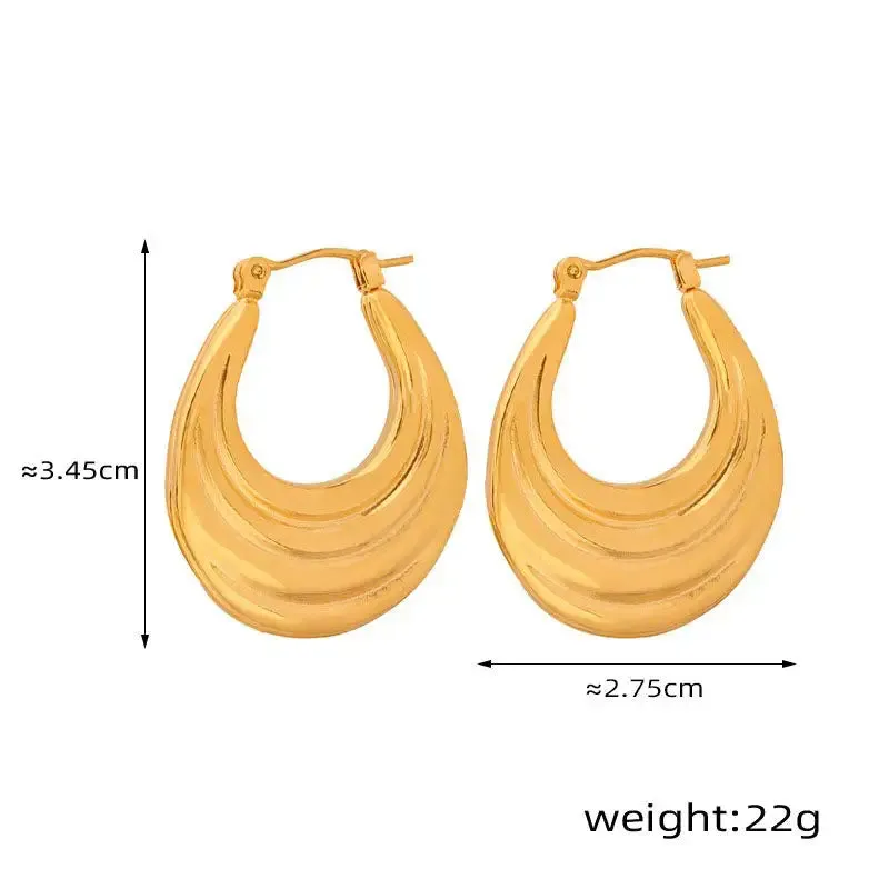 18K Gold and Silver Crescent Design Earrings