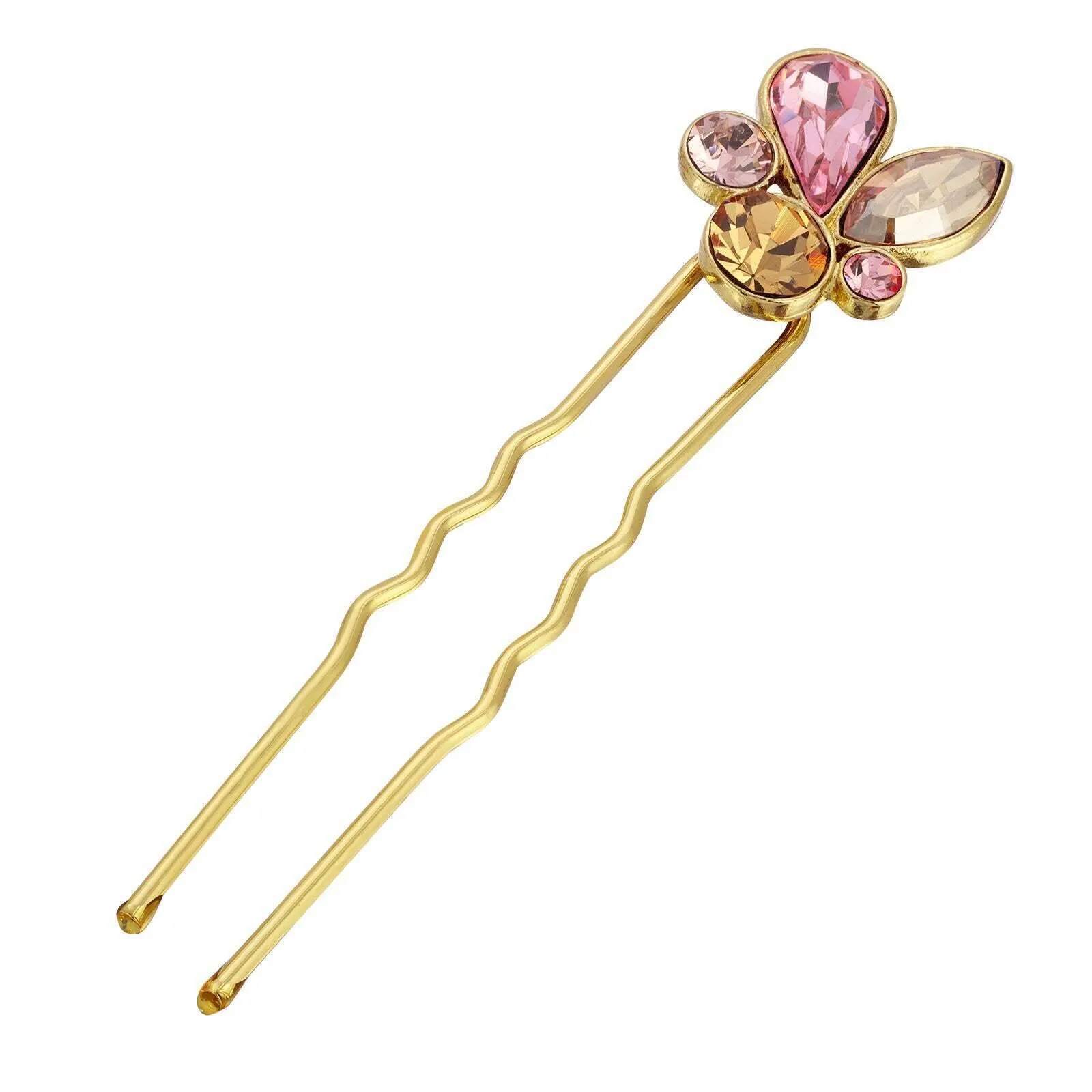 1928 Jewelry Multi Color Austrian Crystal Single Hair Pin