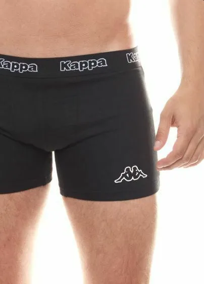 2 x Kappa Trunks Mens Black Boxers Underwear Trunk Boxer Shorts S M L Xl Xxl