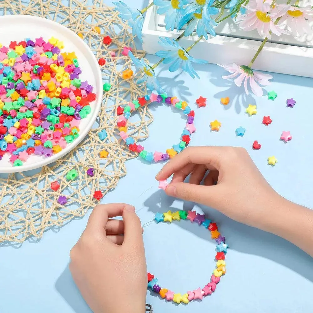 500 Colorful Beads Jewelry Making Kit: Spark Creativity - Craft Gift