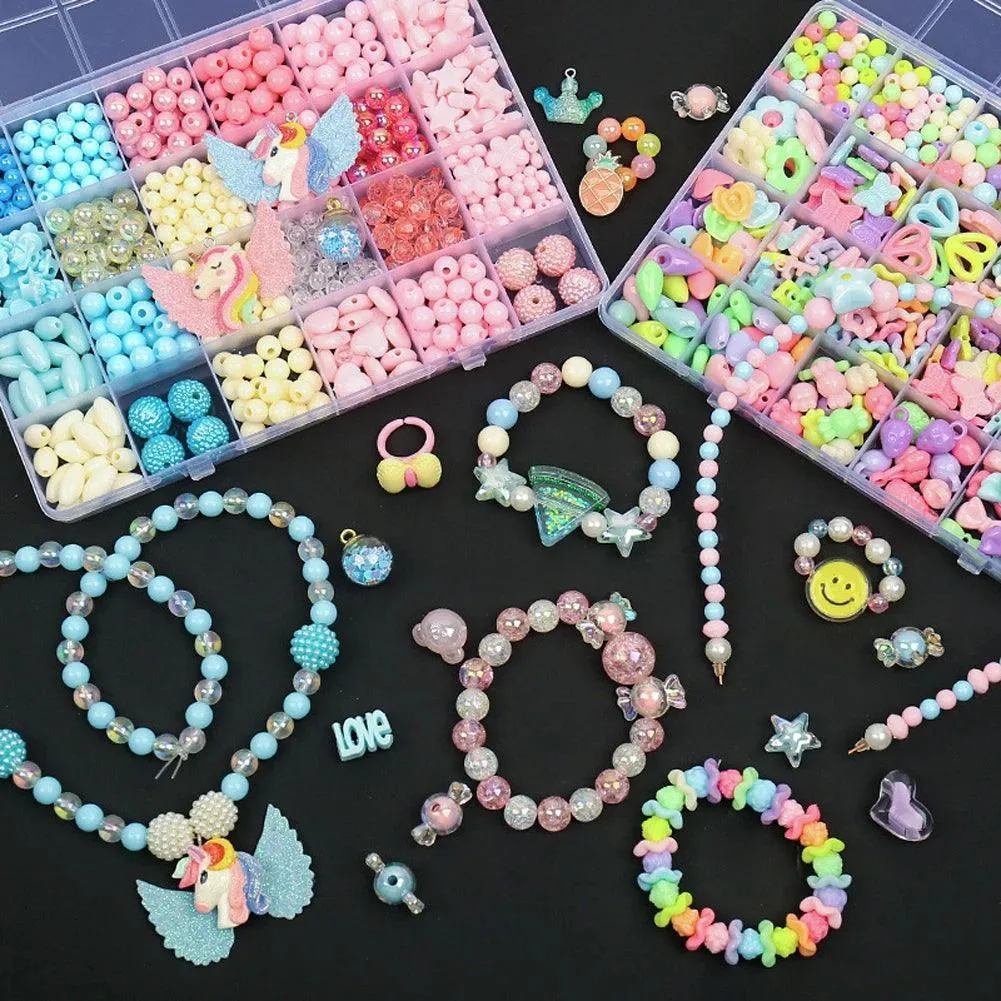 500 Colorful Beads Jewelry Making Kit: Spark Creativity - Craft Gift