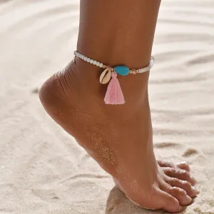 Acrylic beaded anklet