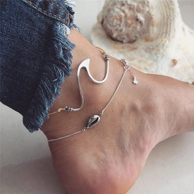 Anklets for Women Shell  Beach Barefoot Bracelet Ankle