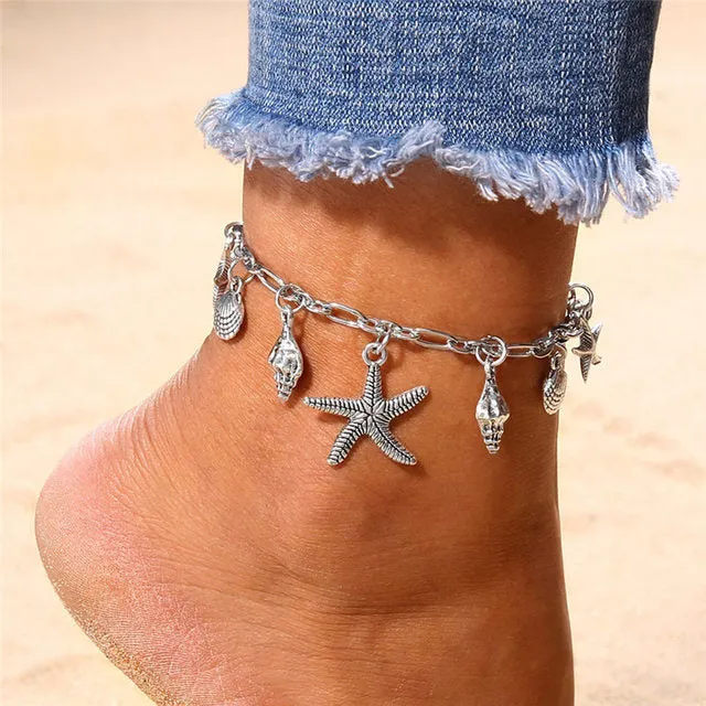 Anklets for Women Shell  Beach Barefoot Bracelet Ankle