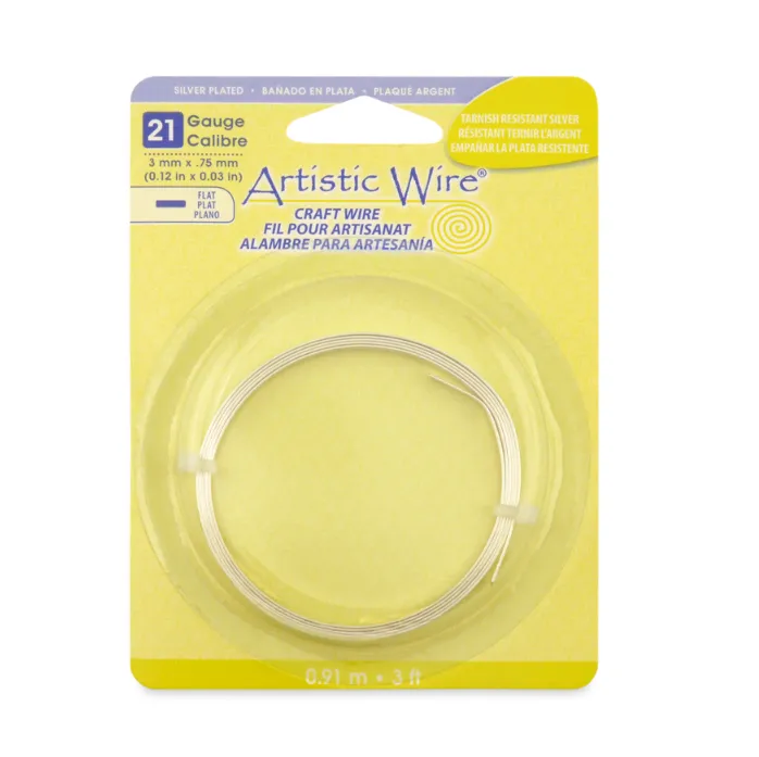 Artistic Wire, 21 Gauge, Flat 3MM