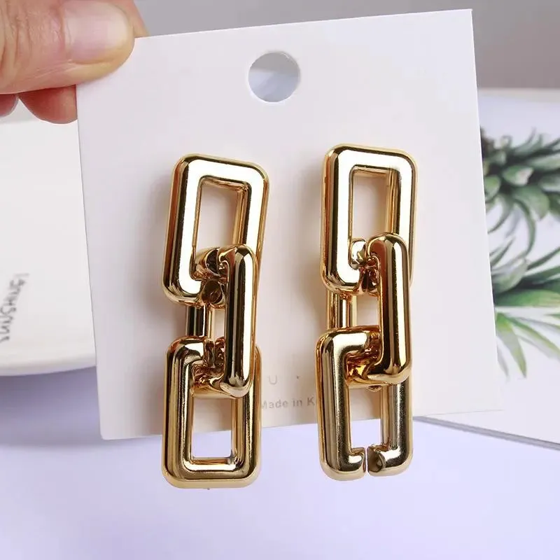 AVR JEWELS Korean Geometric Earrings 2 Pcs/Set