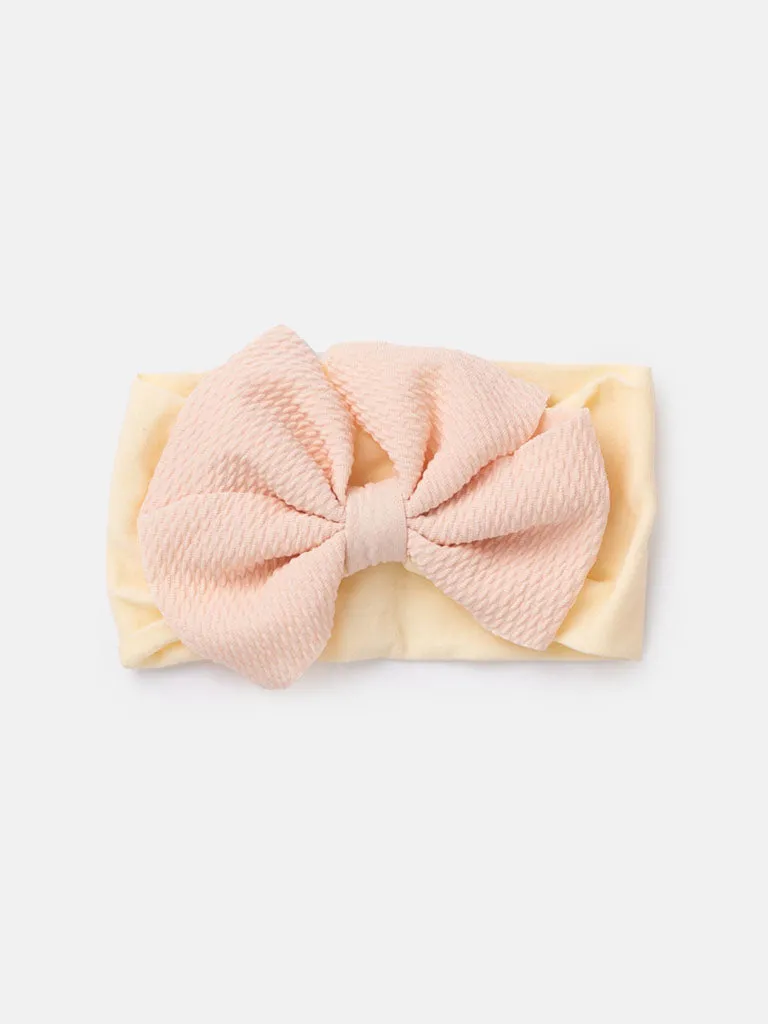 Baby Girl Texture Bow Hairband - Spring Tones