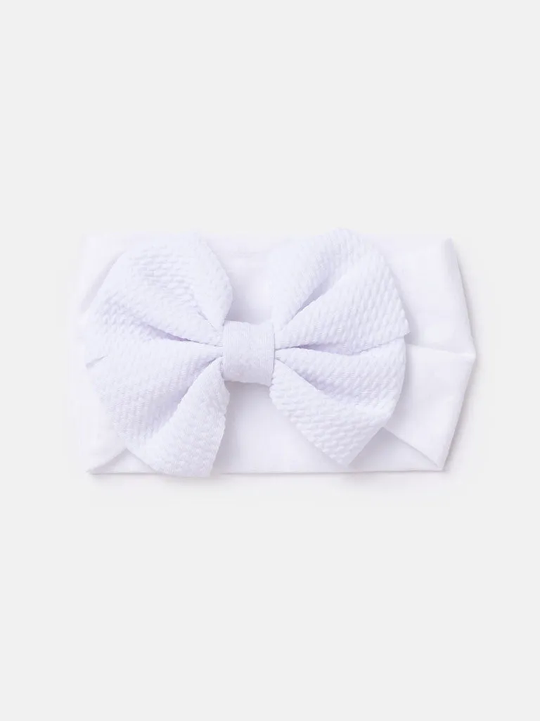 Baby Girl Texture Bow Hairband - Spring Tones