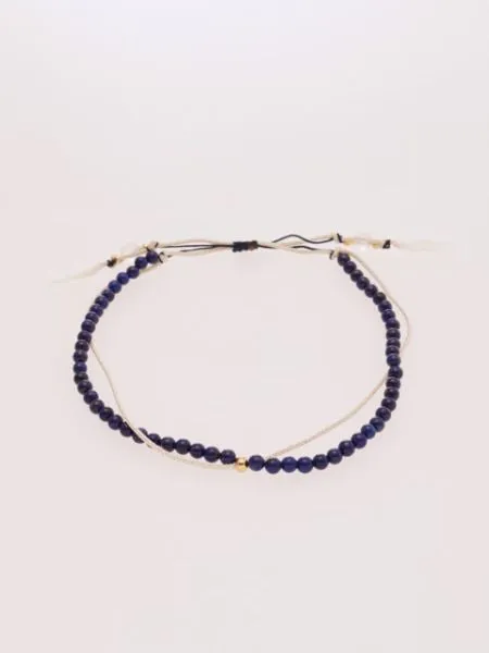 Birthstone Silk Braid Anklet- SEP