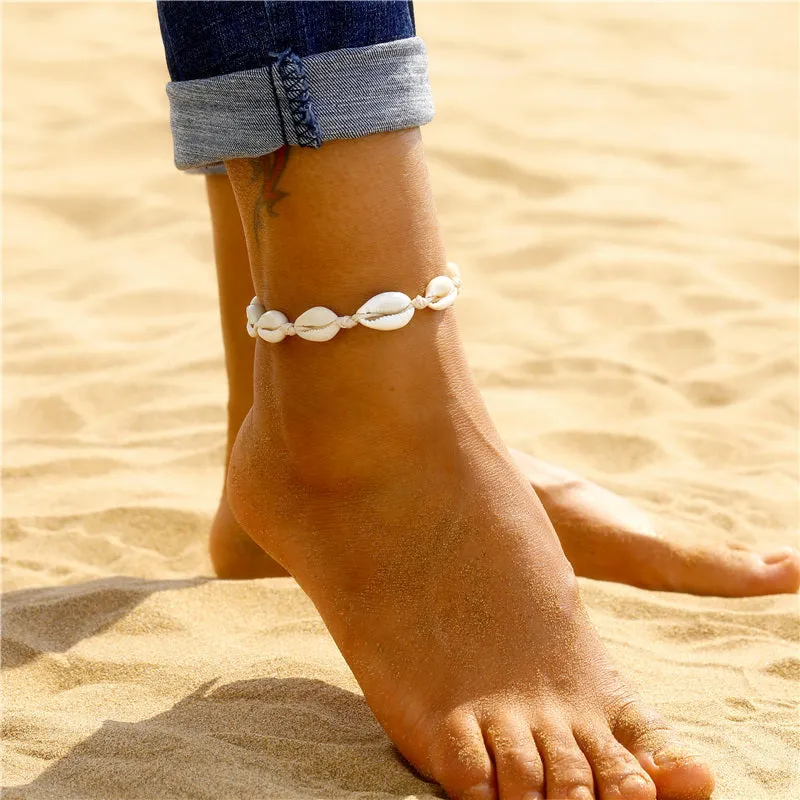 Bohemian Shell Anklets for Women Summer Beach Barefoot Bracelet Ankle