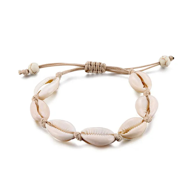 Bohemian Shell Anklets for Women Summer Beach Barefoot Bracelet Ankle