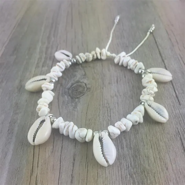 Bohemian Shell Beads Stone Anklets For Women