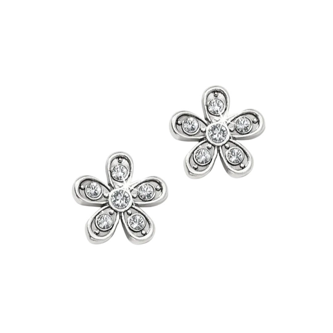 Brighton Women's Enchanting Flower Post Silver Earrings