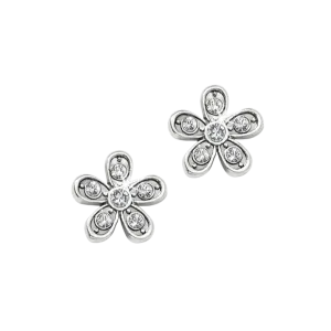 Brighton Women's Enchanting Flower Post Silver Earrings