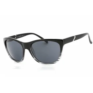 Calvin Klein Retail Women's Sunglasses - Black Stripes Square Plastic | R655S 003