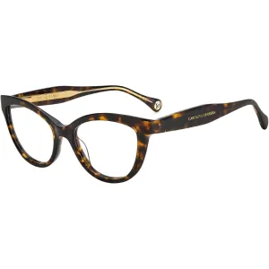 Carolina Herrera Women's Eyeglasses - Havana Plastic Frame Demo Lens | CH 0017 86