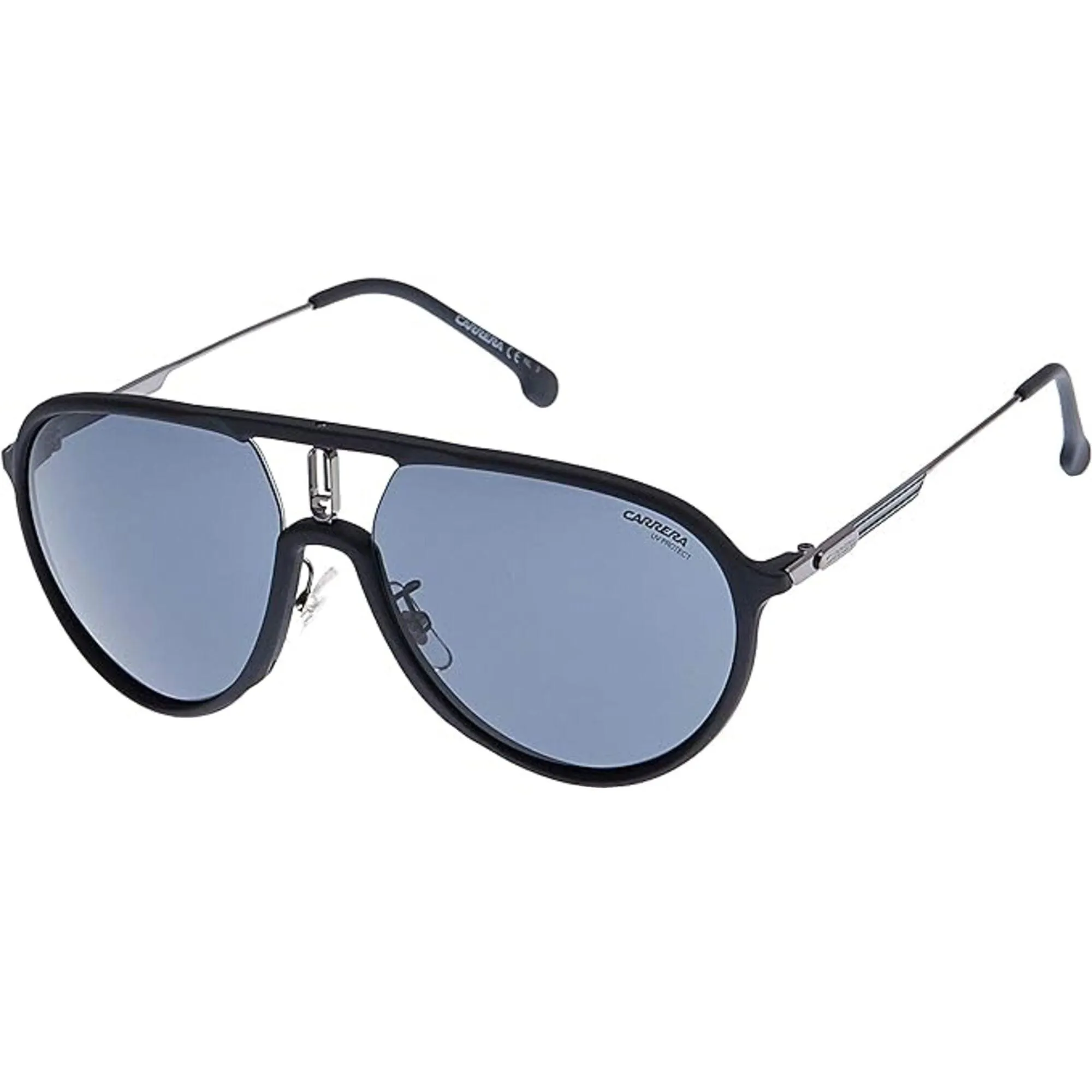 Carrera Unisex Sunglasses - Matte Black Plastic Pilot Frame Grey Lens | CA1026S 0003