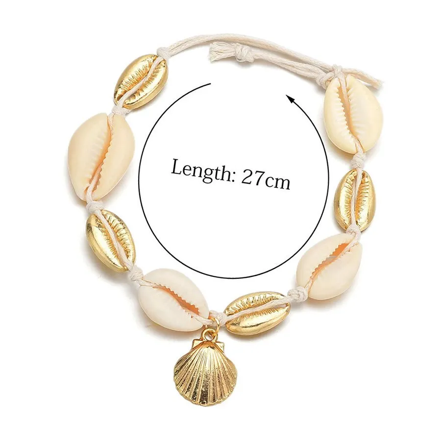 charm anklet small ball and wafer fashion simple shell Anklet