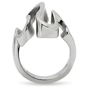 CJ7845OS Wholesale Whimsical Stainless Steel Wave Ring