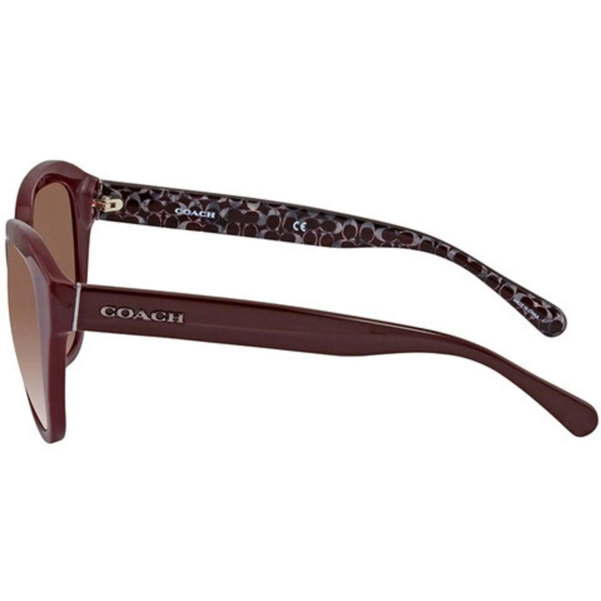 Coach Women's Sunglasses - Full Rim Burgundy Square Plastic Frame | 0HC8232 55091356