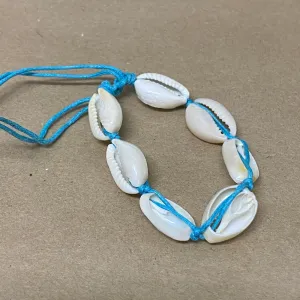 Cowrie Shell Bracelet (1) - Small - Blue