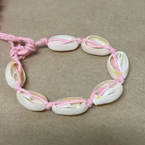 Cowrie Shell Bracelet (1) - Small - Pink