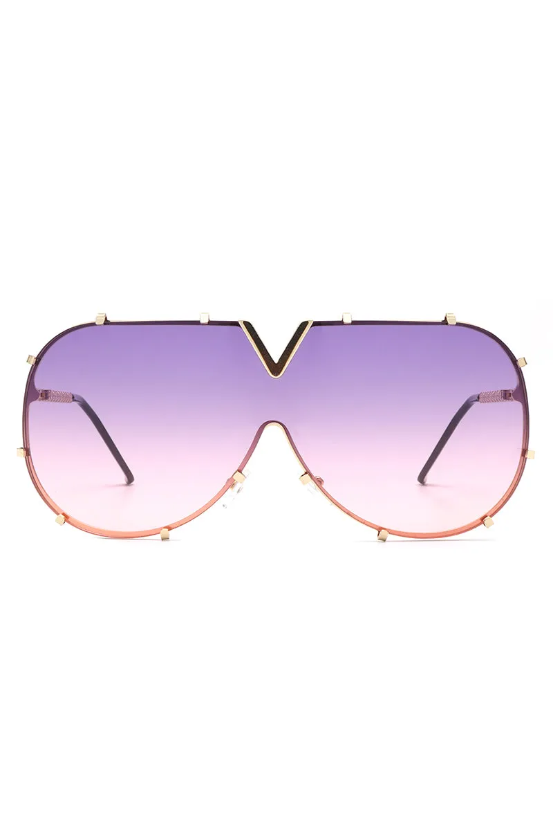 Dazzle - Oversized Luxury Aviator Sunglasses