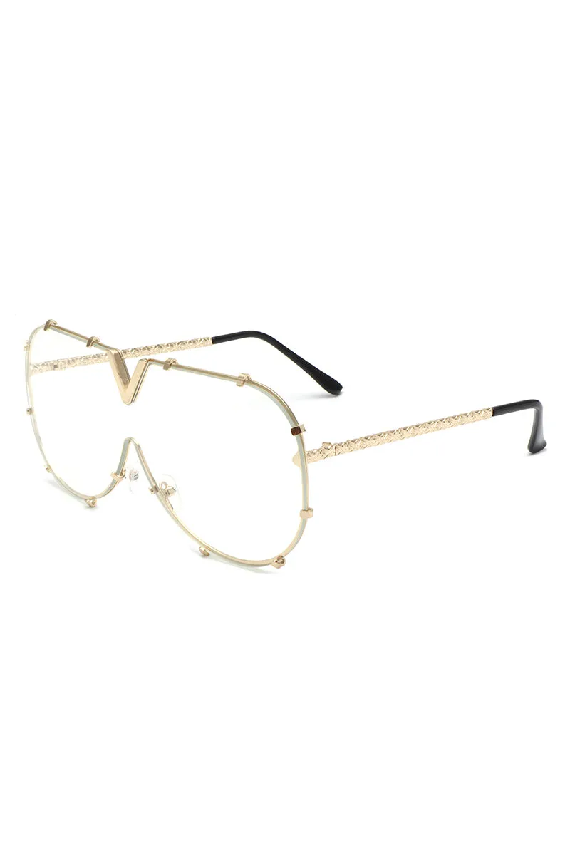 Dazzle - Oversized Luxury Aviator Sunglasses