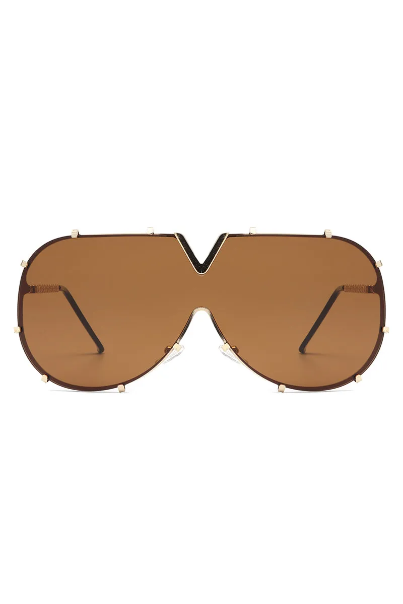 Dazzle - Oversized Luxury Aviator Sunglasses