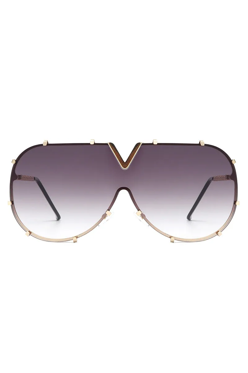 Dazzle - Oversized Luxury Aviator Sunglasses