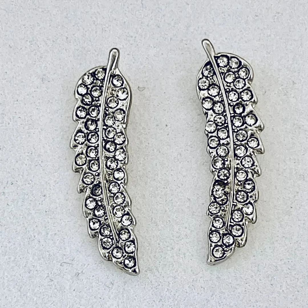 Dazzling Leaves, feathers Earrings