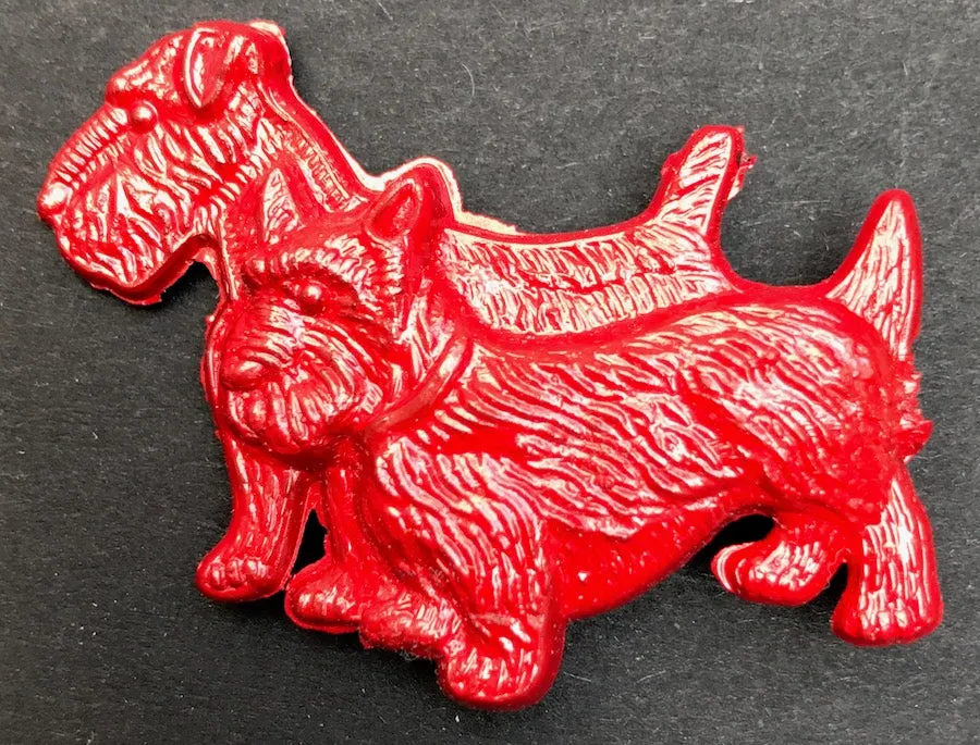 Delightful Vintage 1950s Scottie Dog & West Highland Terrier Brooch - Choice of Colours