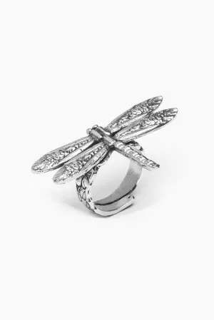 Dragonfly Sterling Silver Spoon Ring