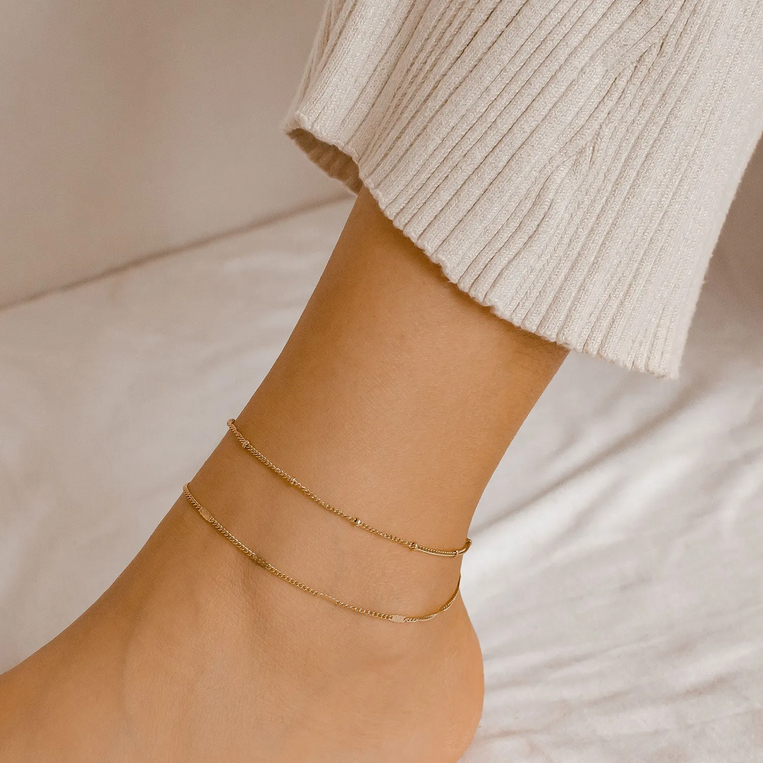 Duo Chain Anklet Gold