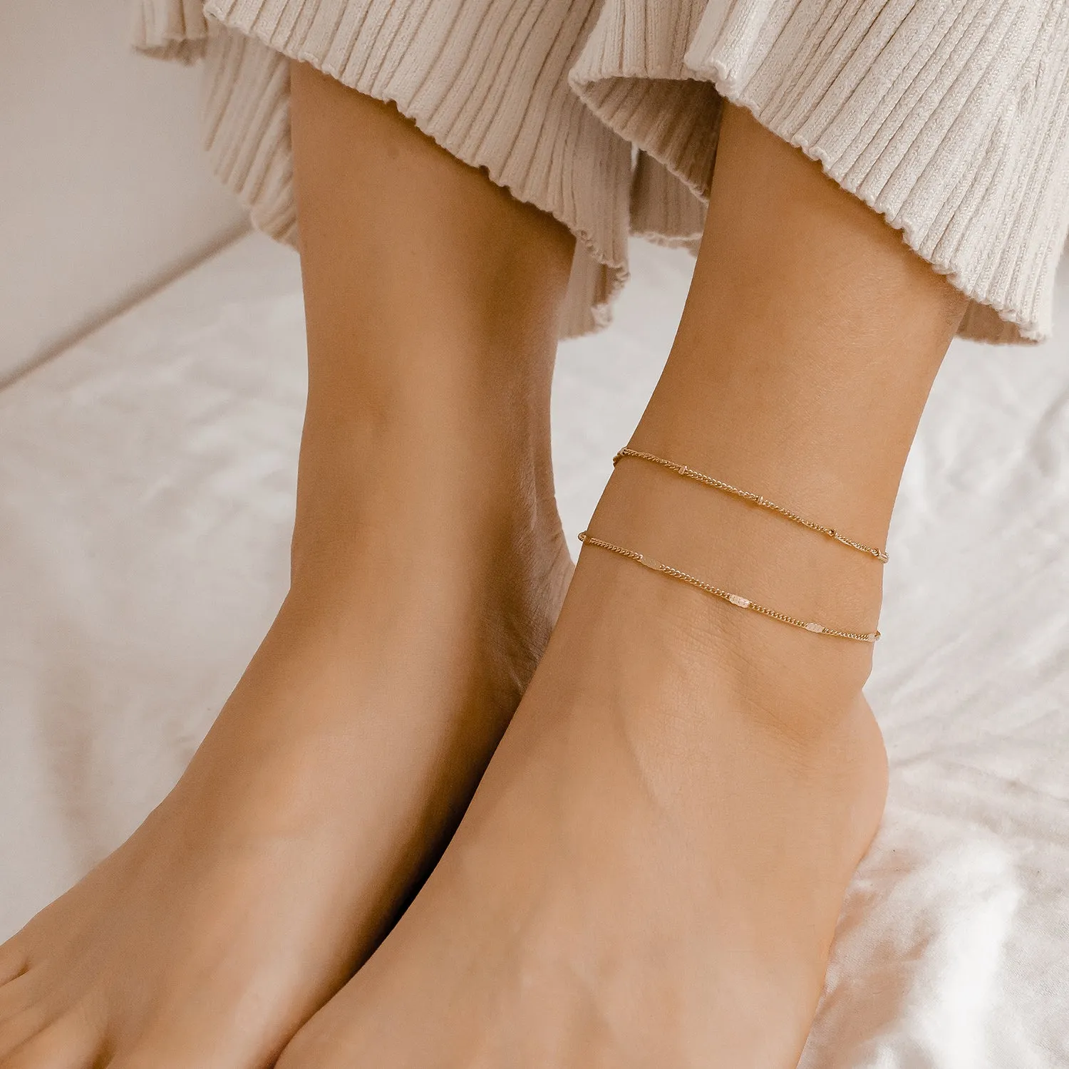 Duo Chain Anklet Gold