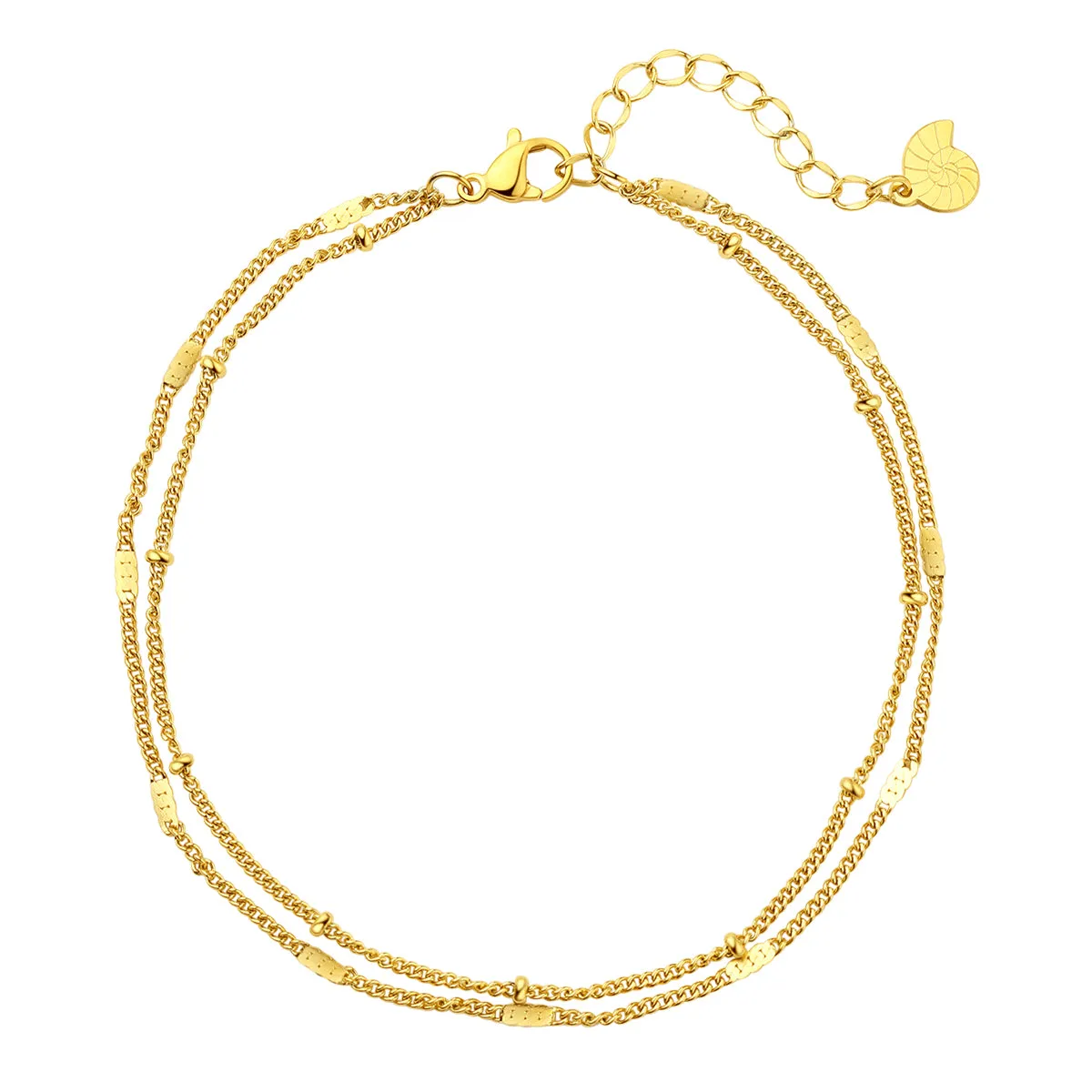 Duo Chain Anklet Gold