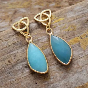 Elegant Amazonite Stud Earrings