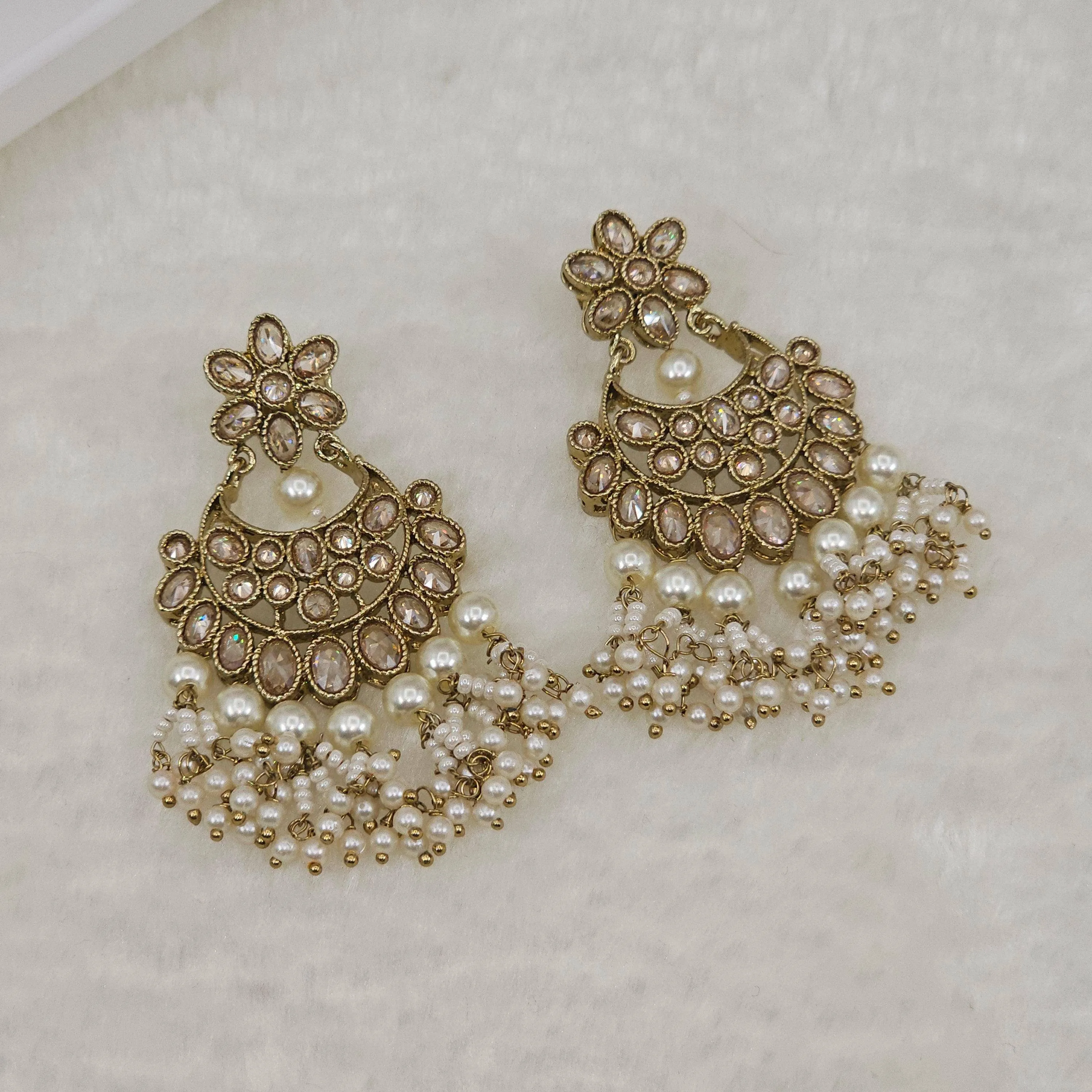 Elegant Gold Chandelier Earrings