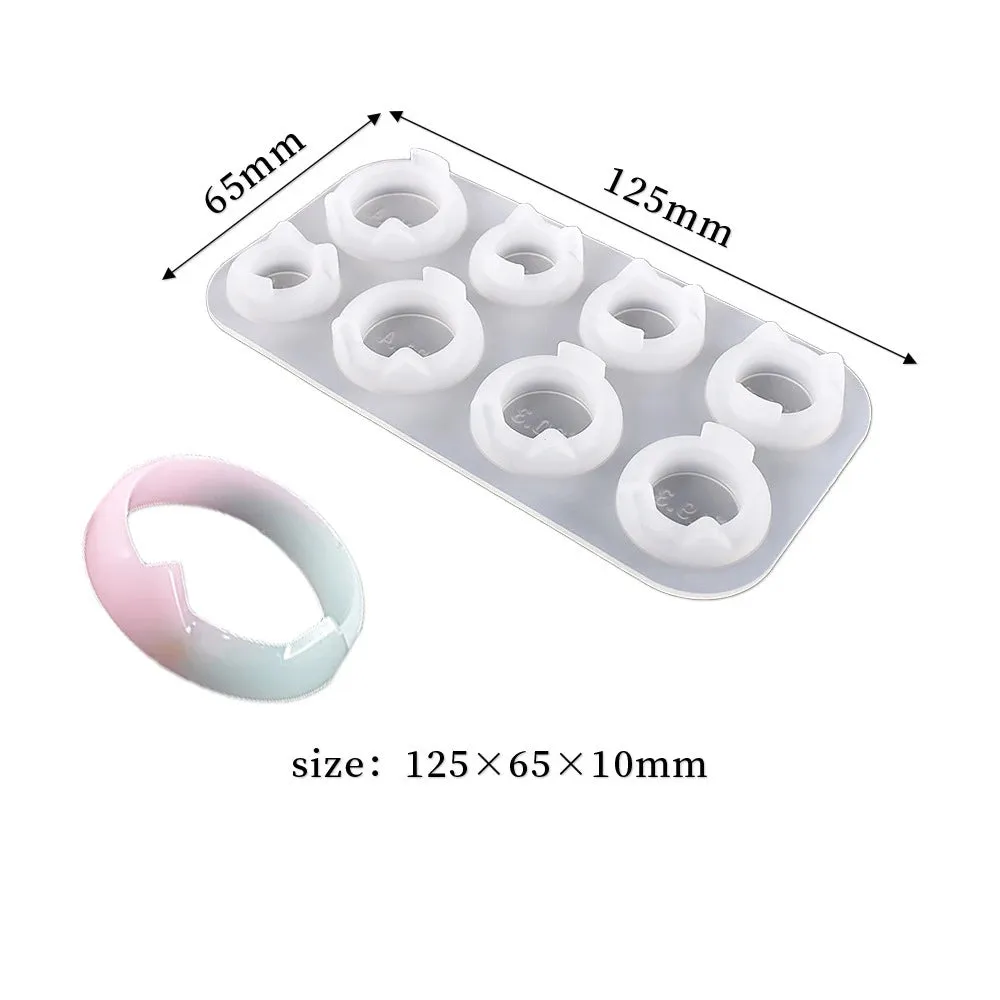 ELMAS DIY Cat Ear Epoxy Resin Ring Mold for Handmade Jewelry