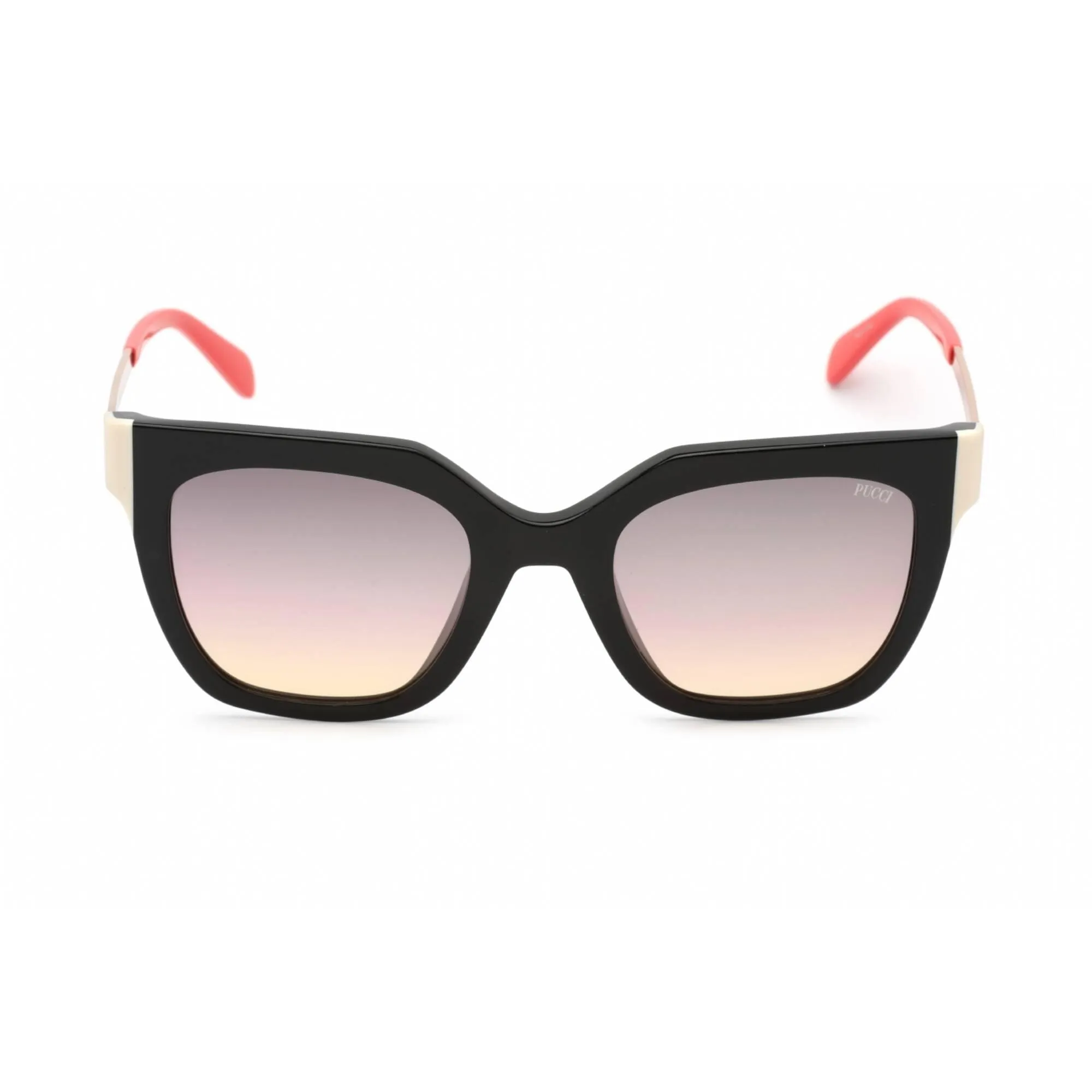 Emilio Pucci Men's Sunglasses - Shiny Black/Rose Gold Plastic Cat Eye | EP0121 01B