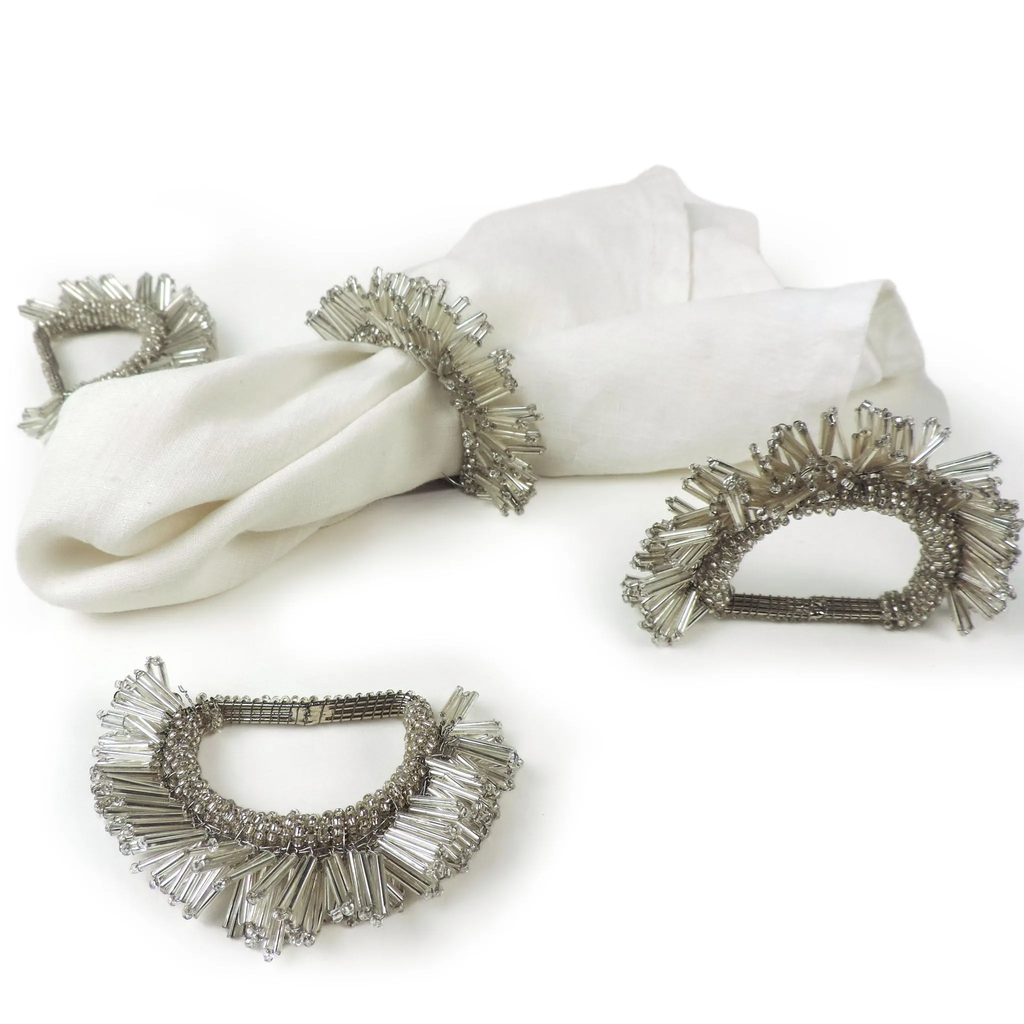 Fan-Favorites Napkin Ring in Silver, Set of 4