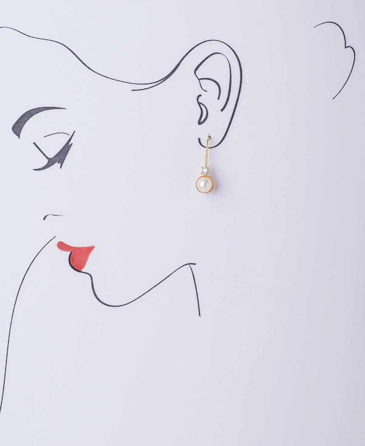 Fashionable Pearl Stud Hanging Earring