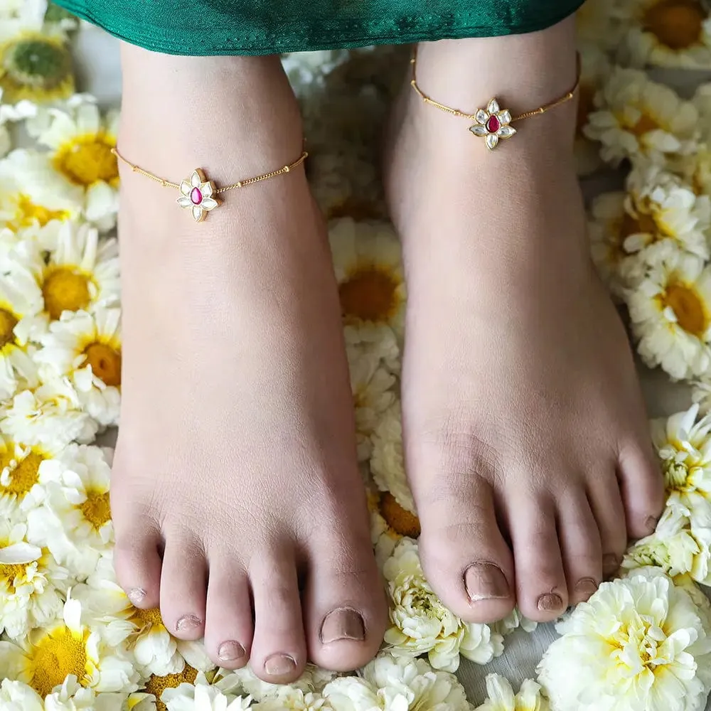 Gold Plated Silver 92.5 Anklet