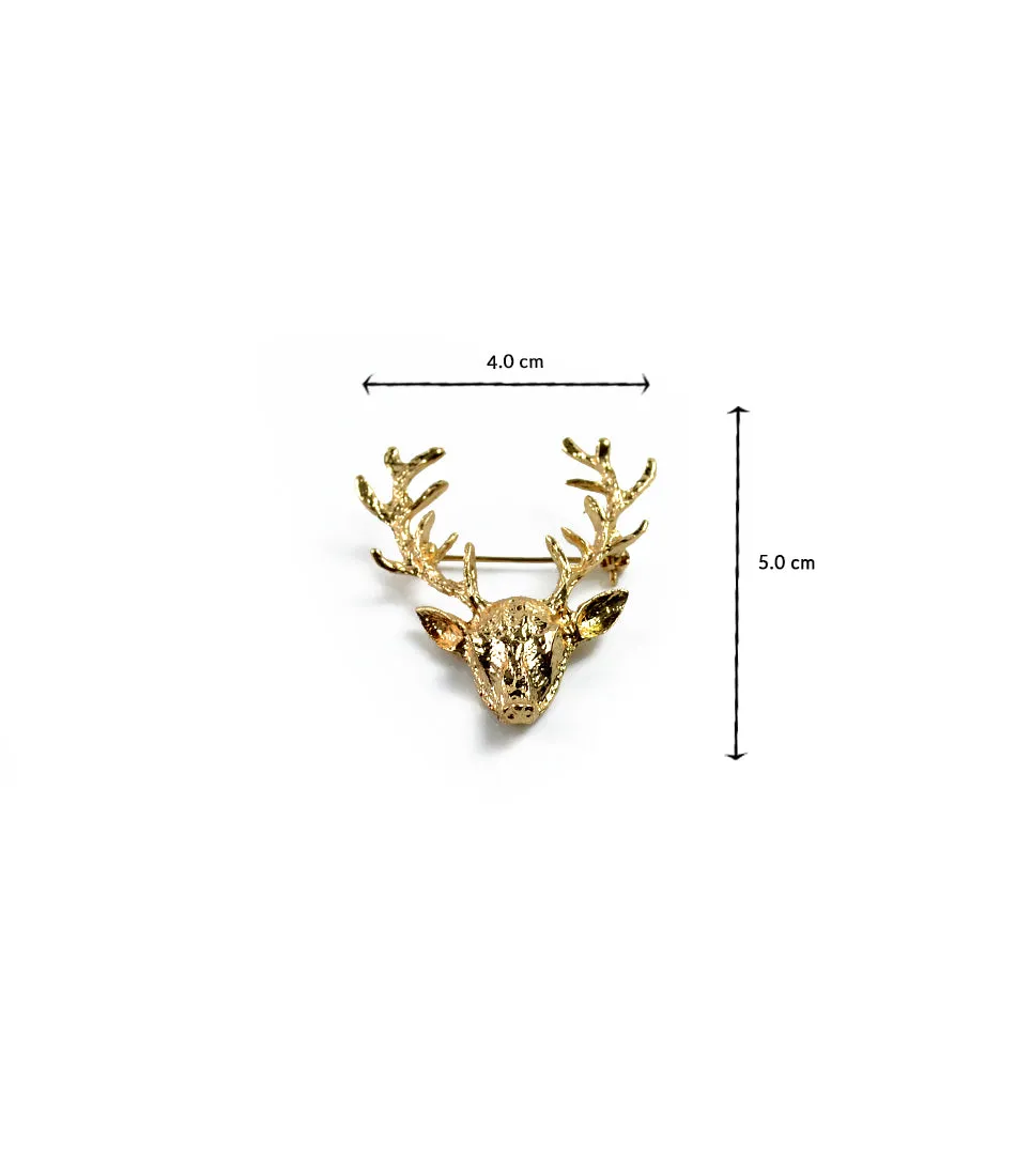 Golden Antler Brooch