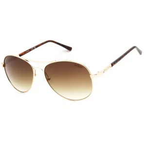 Guess Factory Women's Sunglasses - Gold Metal Frame Gradient Brown Lens | GF0295 33F