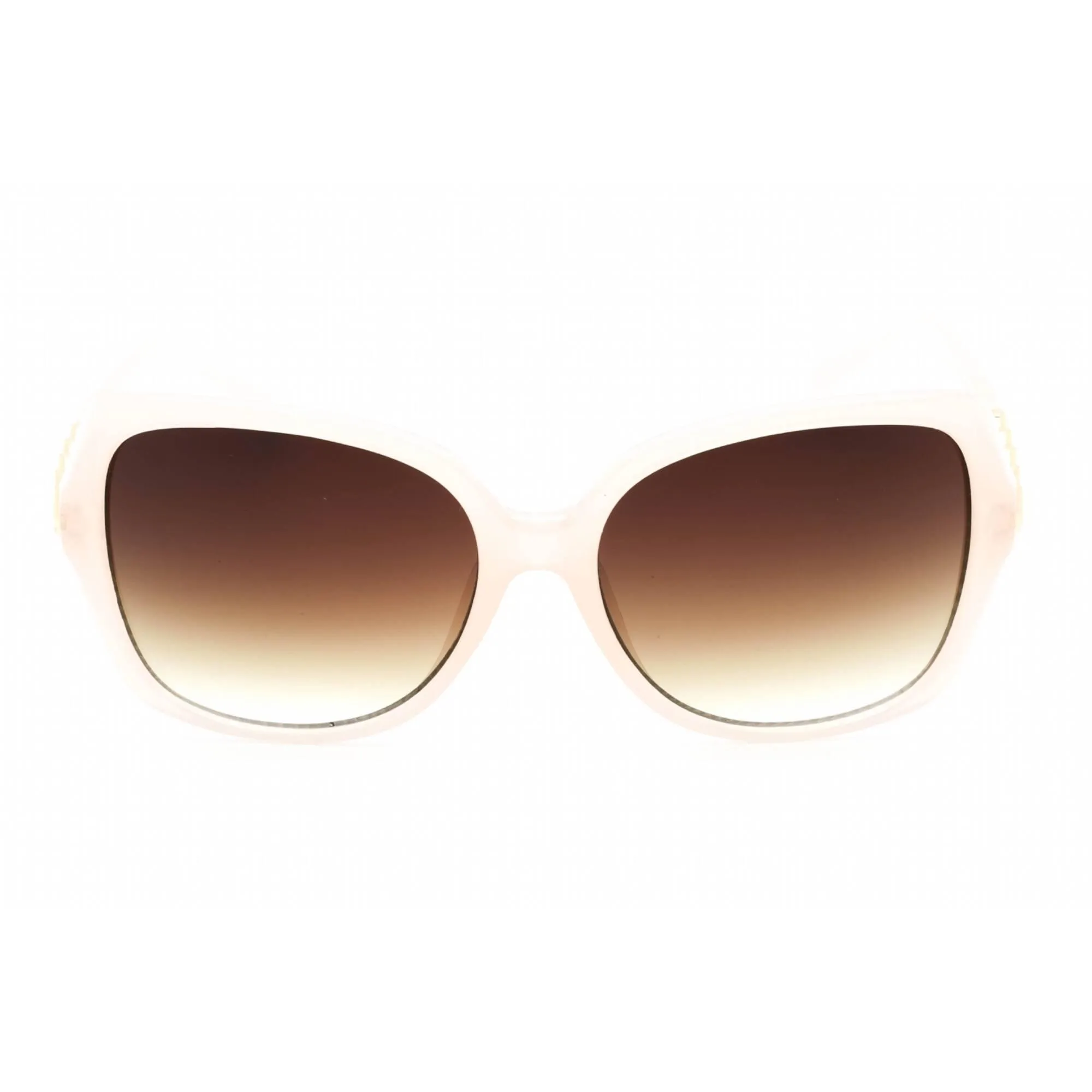 Guess Factory Women's Sunglasses - Shiny Beige Rectangular Metal Frame | GF0413 57F