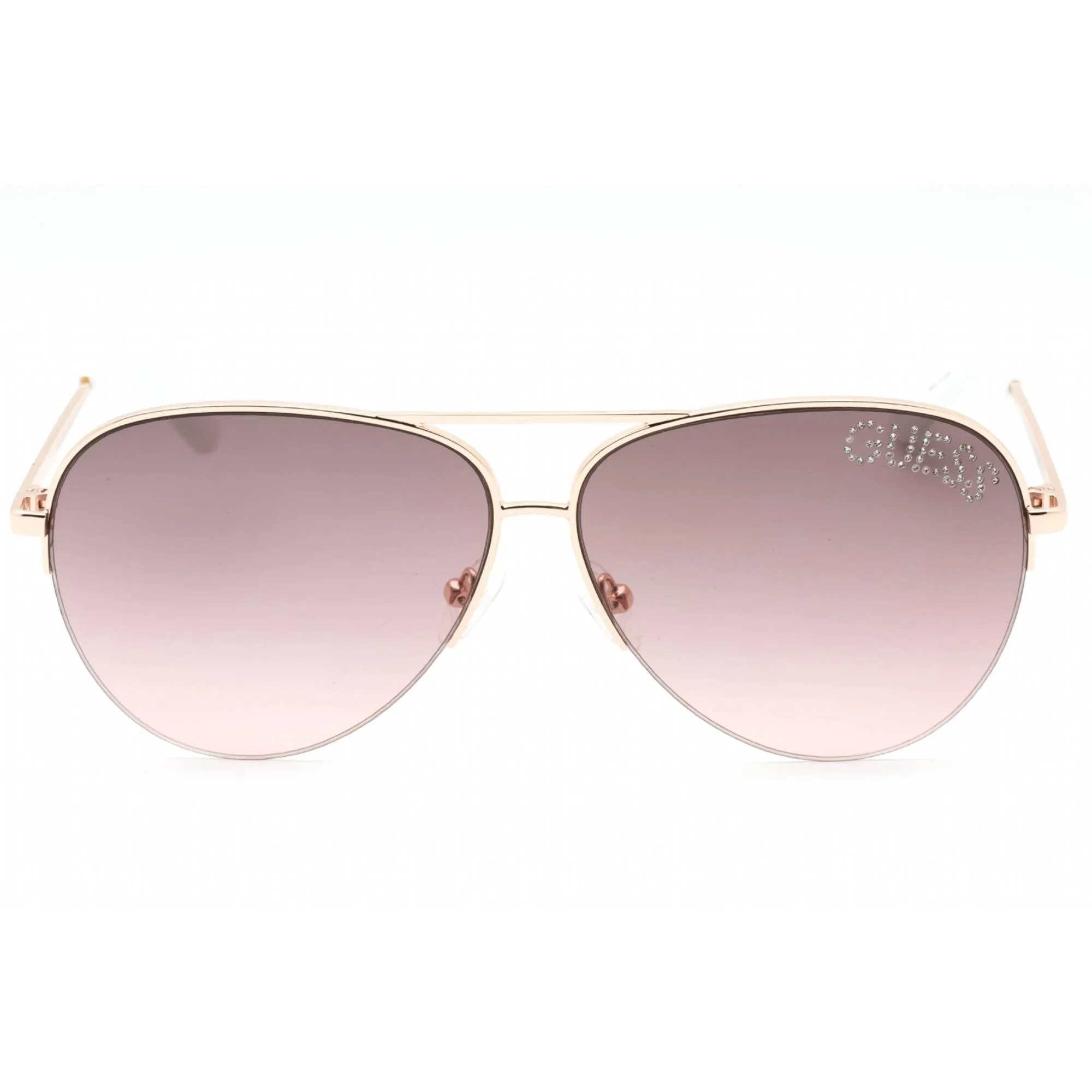 Guess Factory Women's Sunglasses - Shiny Rose Gold Metal Frame | GF6126 28T