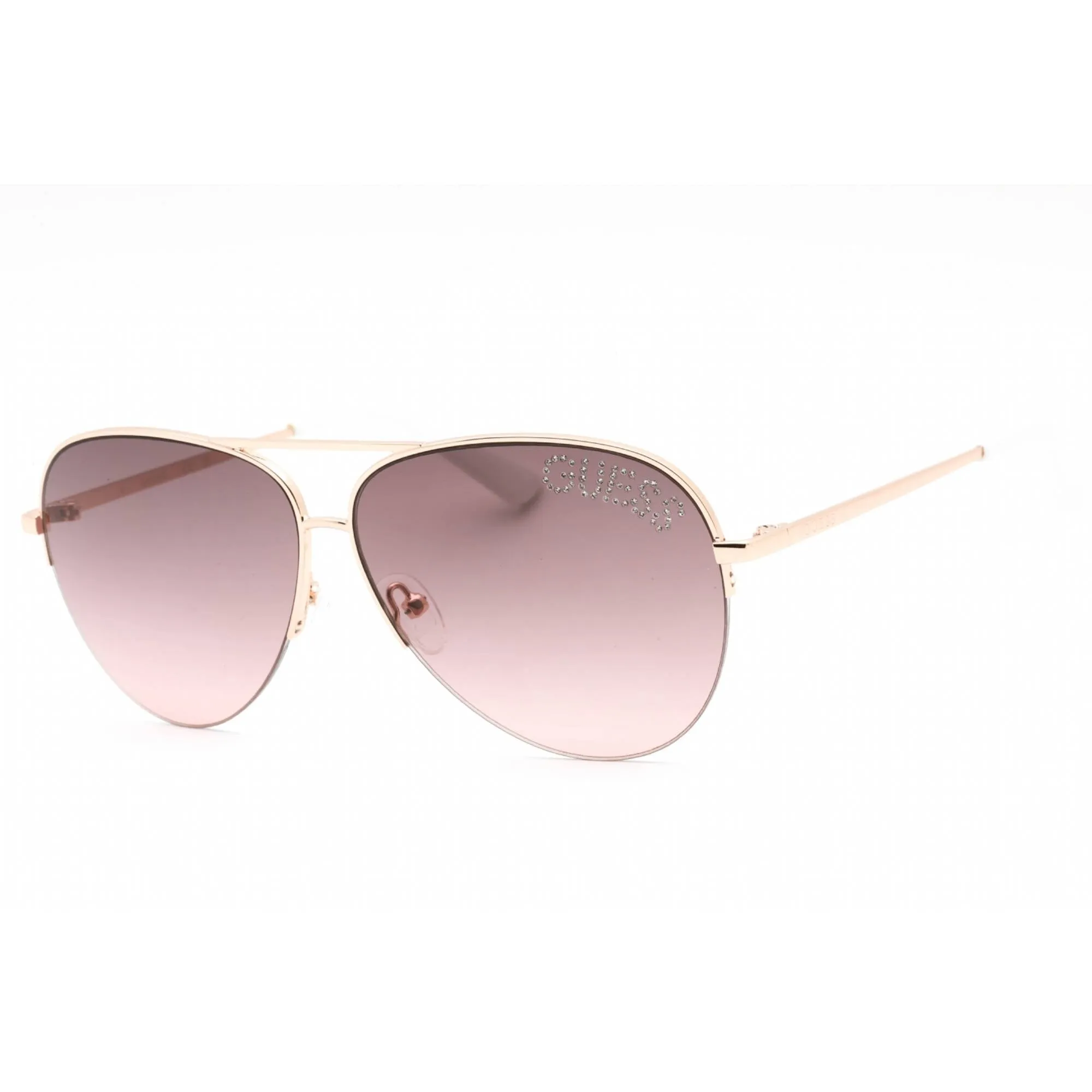 Guess Factory Women's Sunglasses - Shiny Rose Gold Metal Frame | GF6126 28T