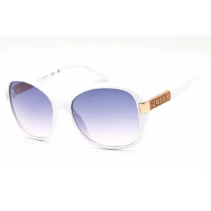 Guess Factory Women's Sunglasses - White Frame Gradient Bordeaux Lens | GF0371 21T