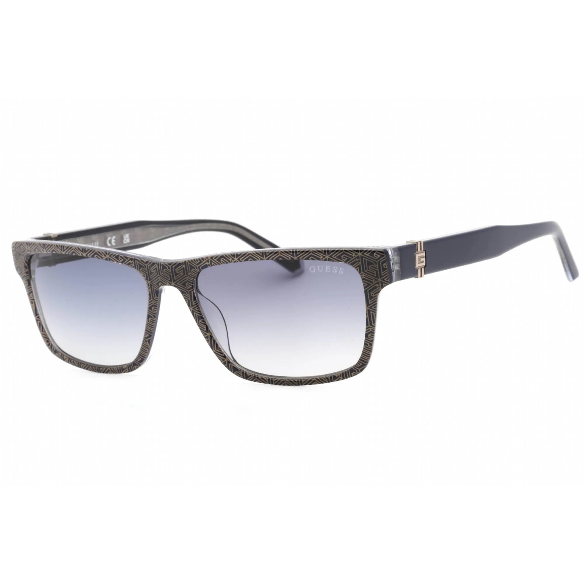 Guess Men's Sunglasses - Pattern Blue Rectangular Shape Full Rim Frame | GU00074 92W